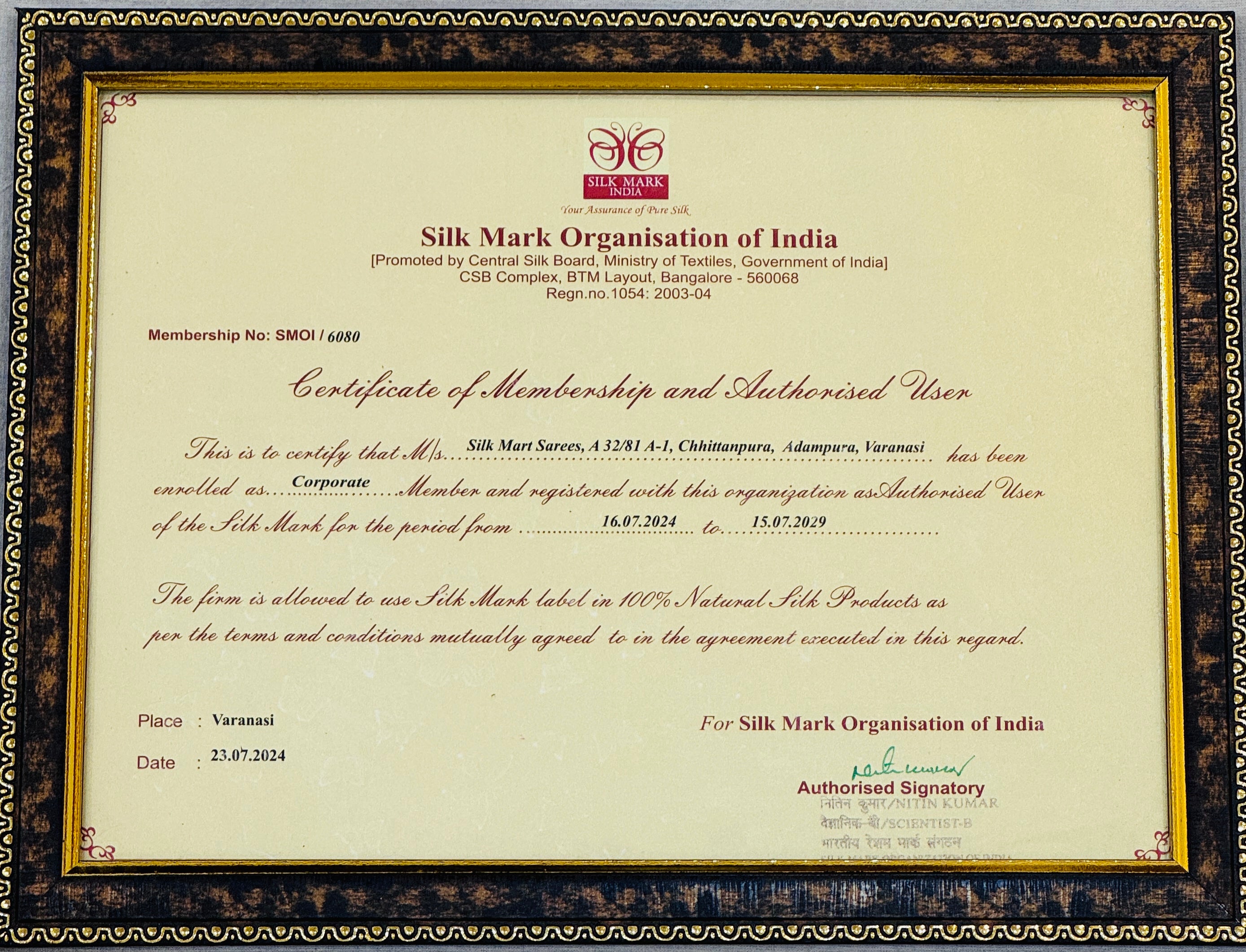Pure Katan Silk Kadhwa Buti Banarasi Saree