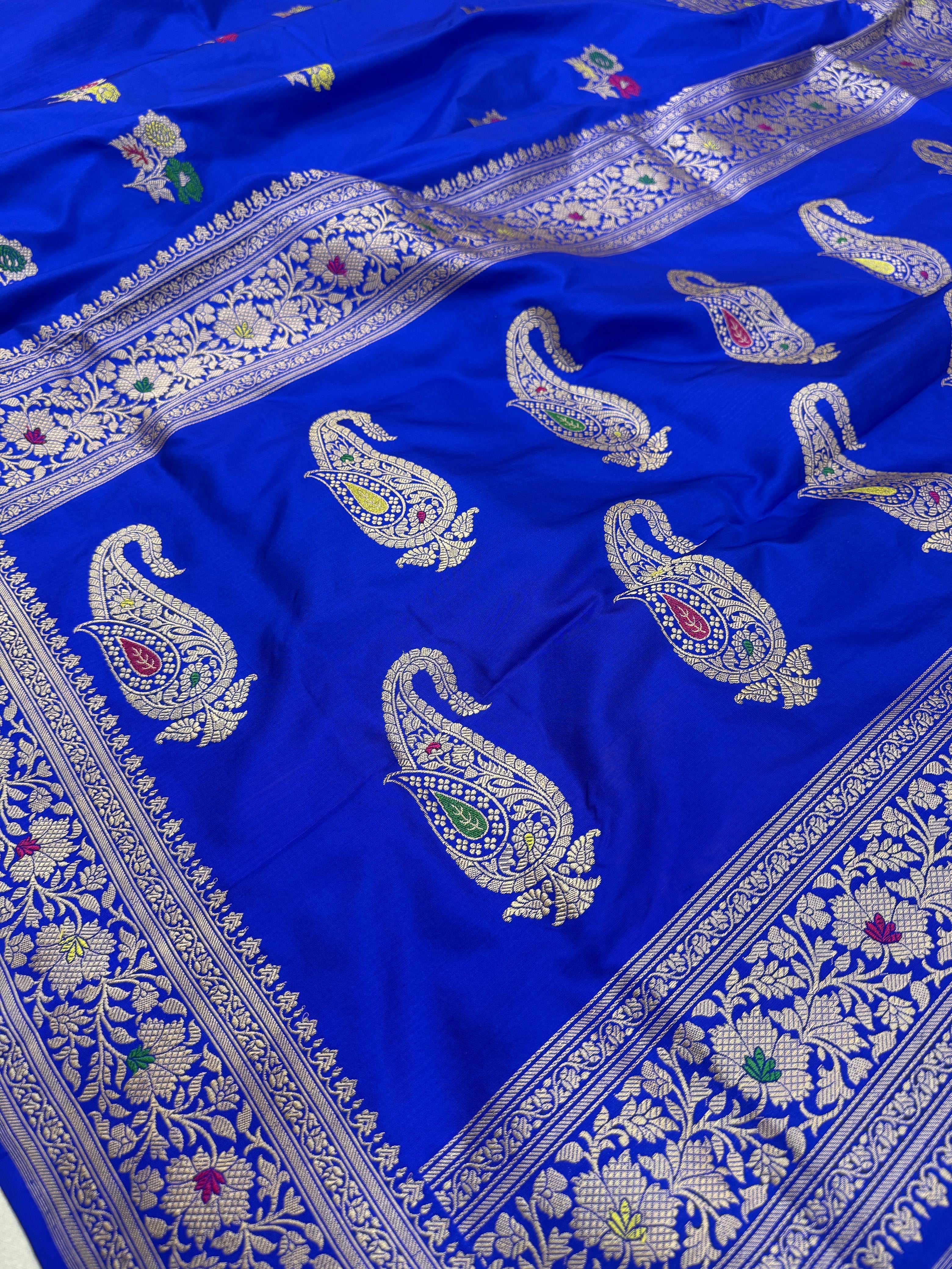 Katan Silk Mina Buta saree