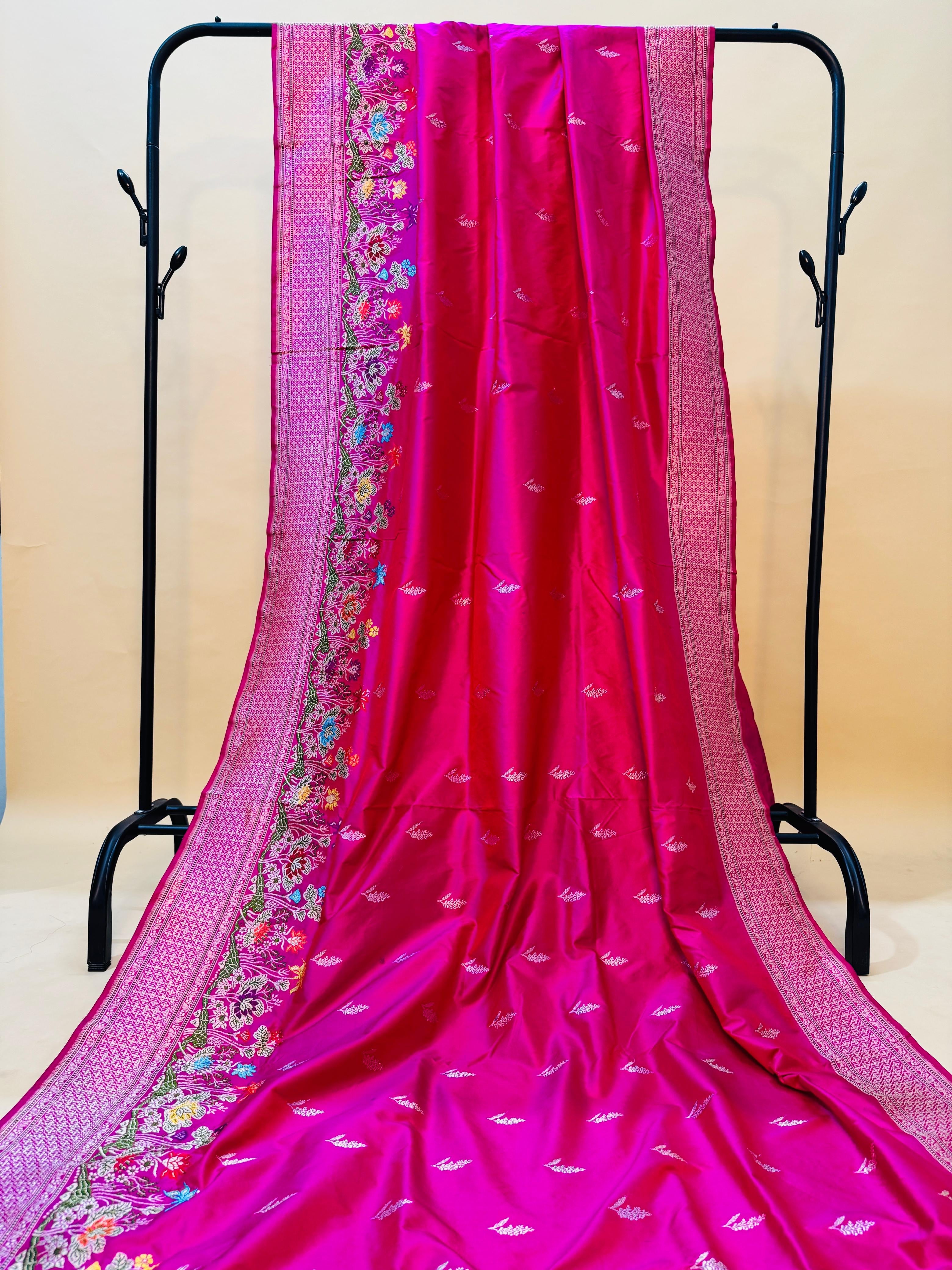 Pure Banarasi Katan Silk Kaduwa Buta Saree