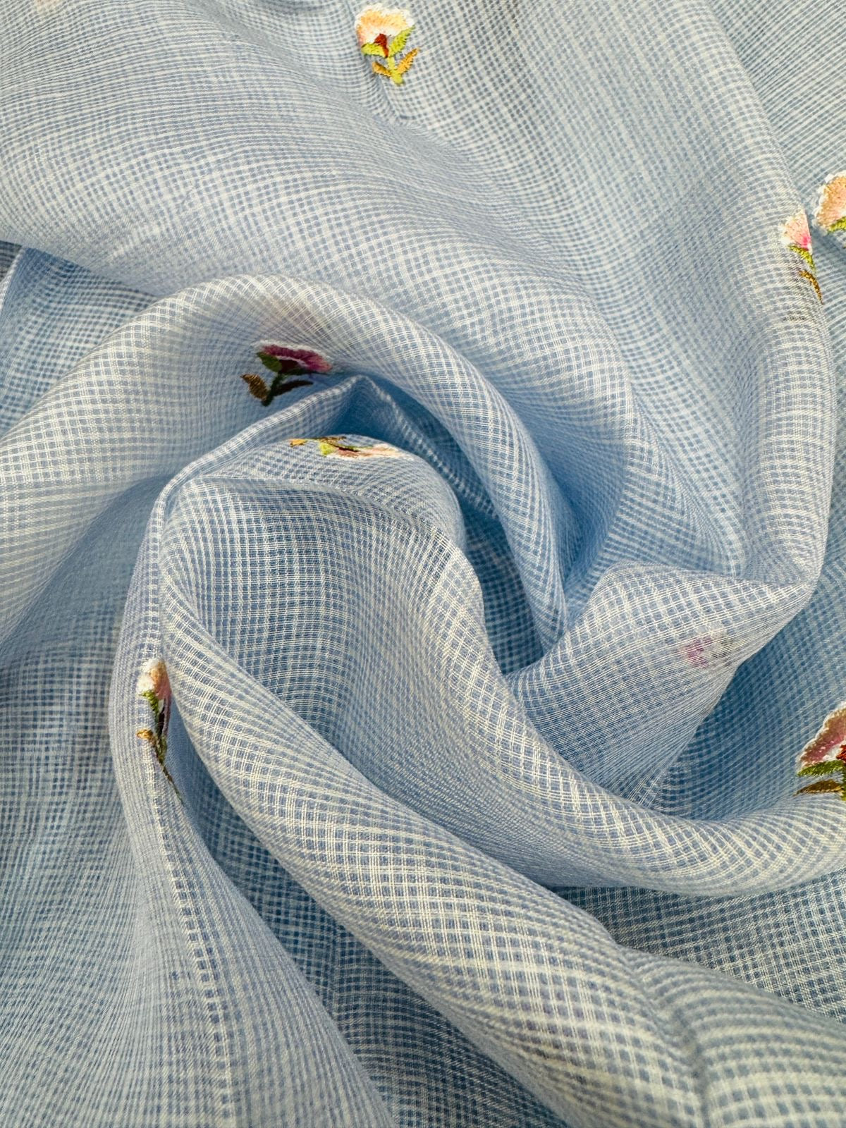 Pure Banarasi Kora Silk Embroidery Saree