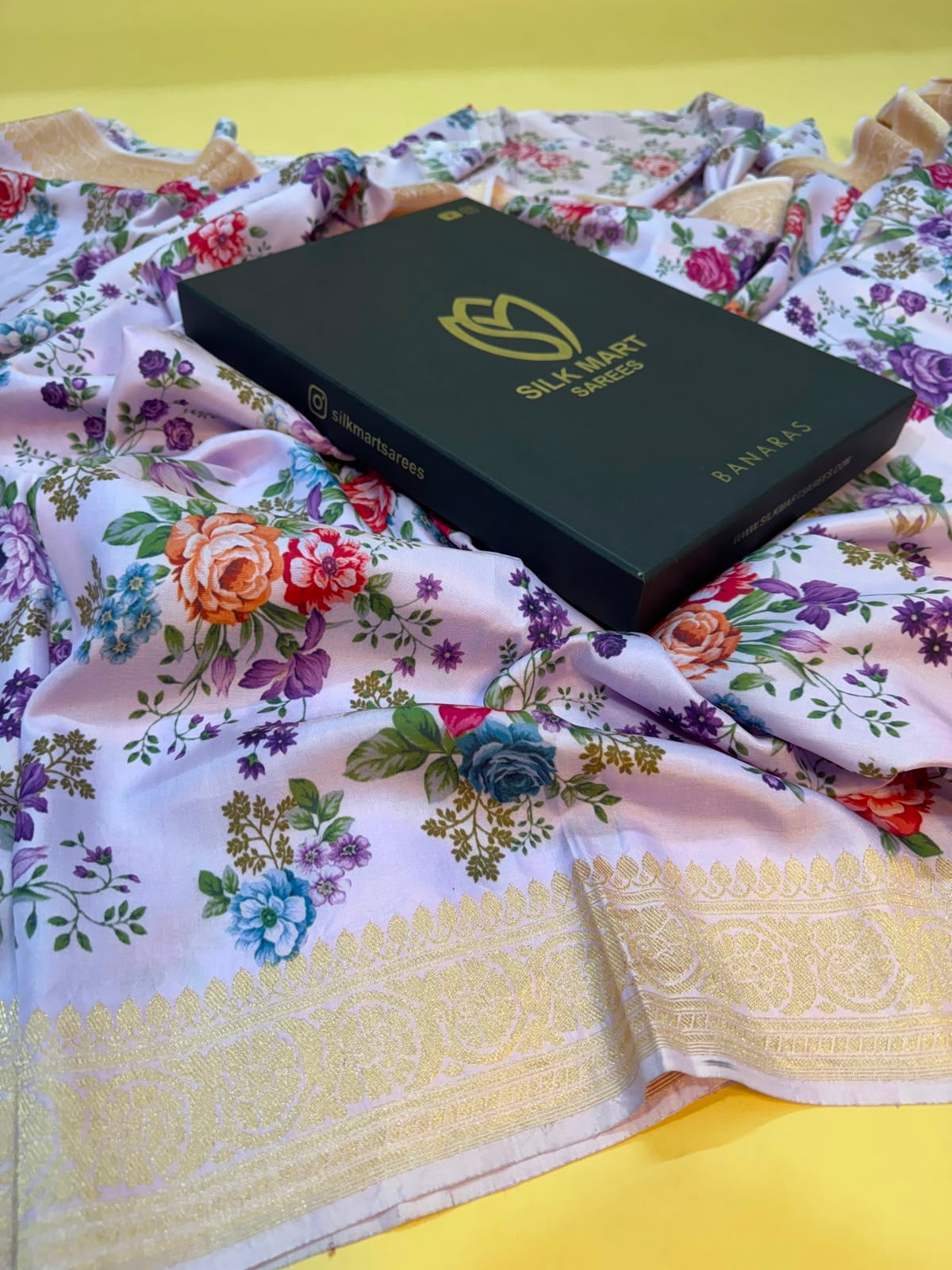 Ektara Mashru Silk Floral Print Saree