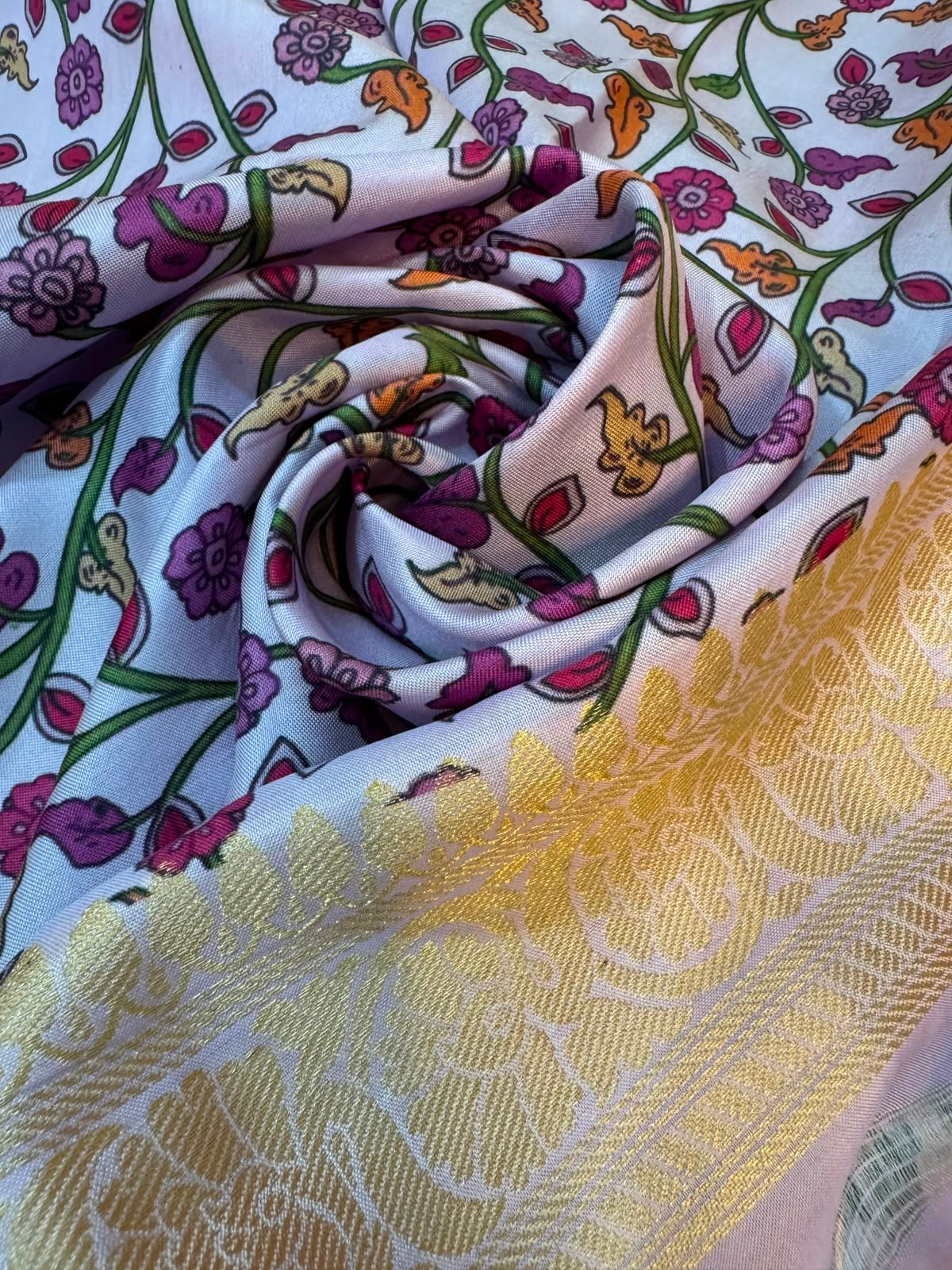 Ektara Mashru Silk Floral Print Saree