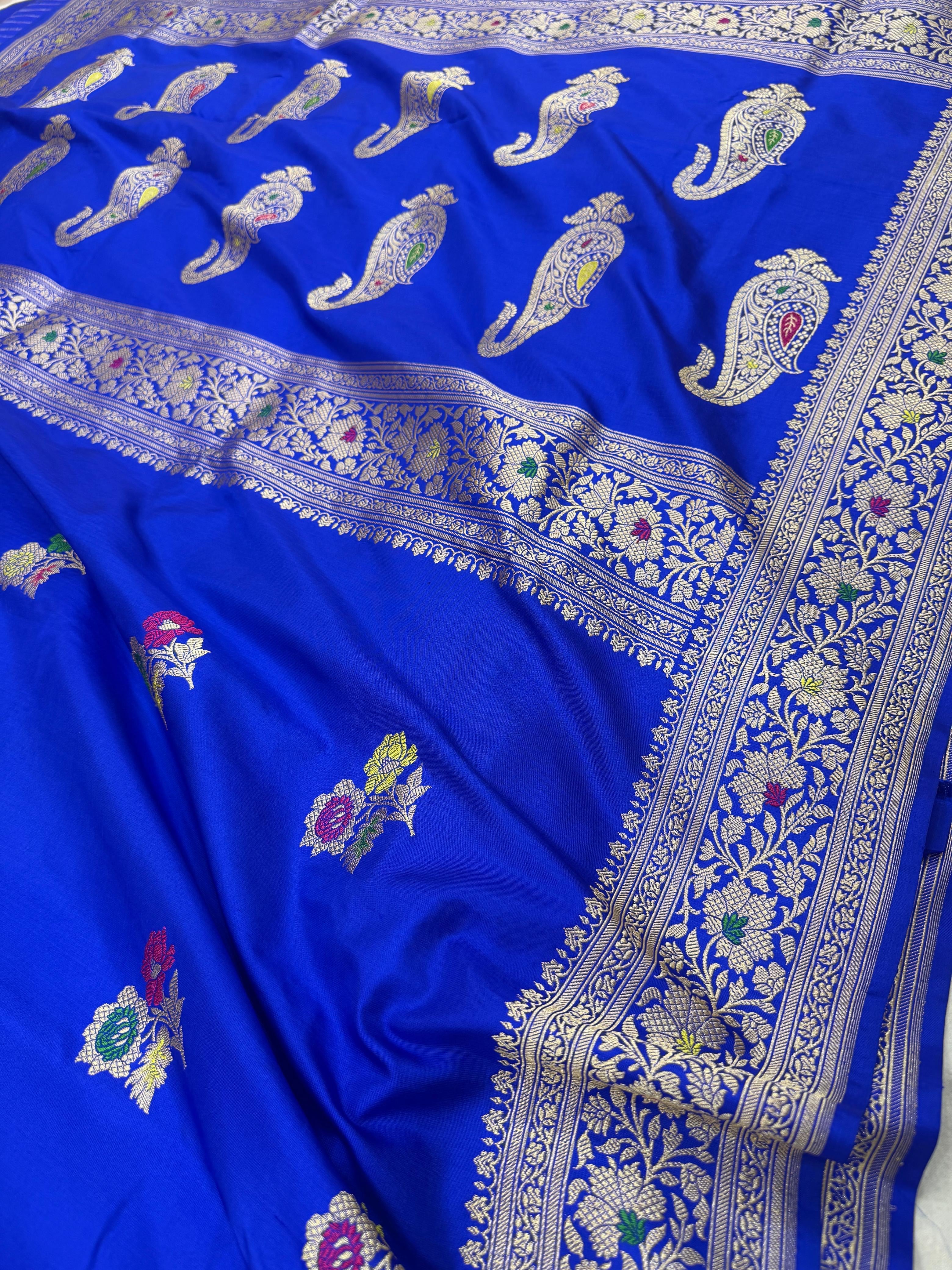 Katan Silk Mina Buta saree