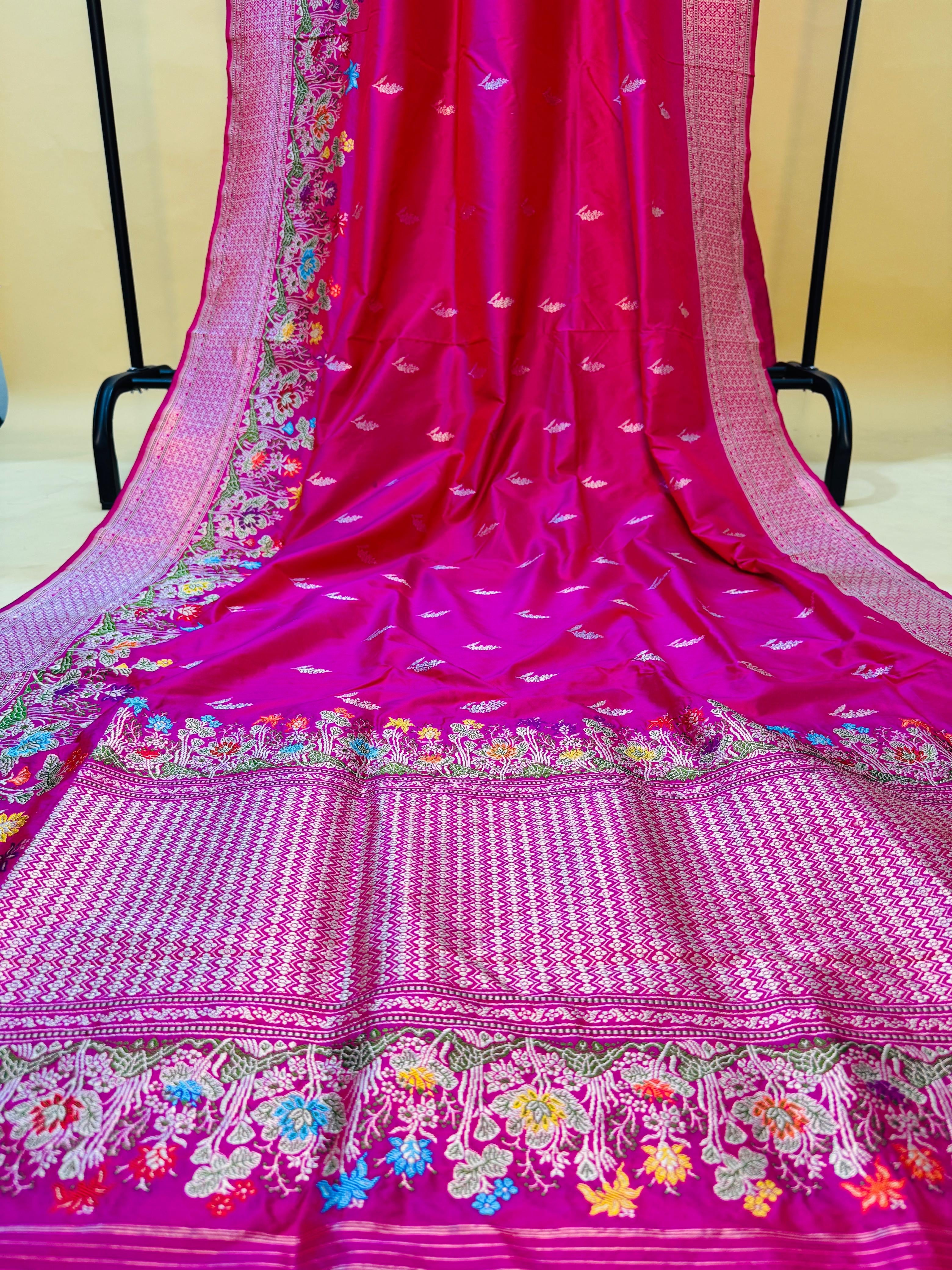 Pure Banarasi Katan Silk Kaduwa Buta Saree