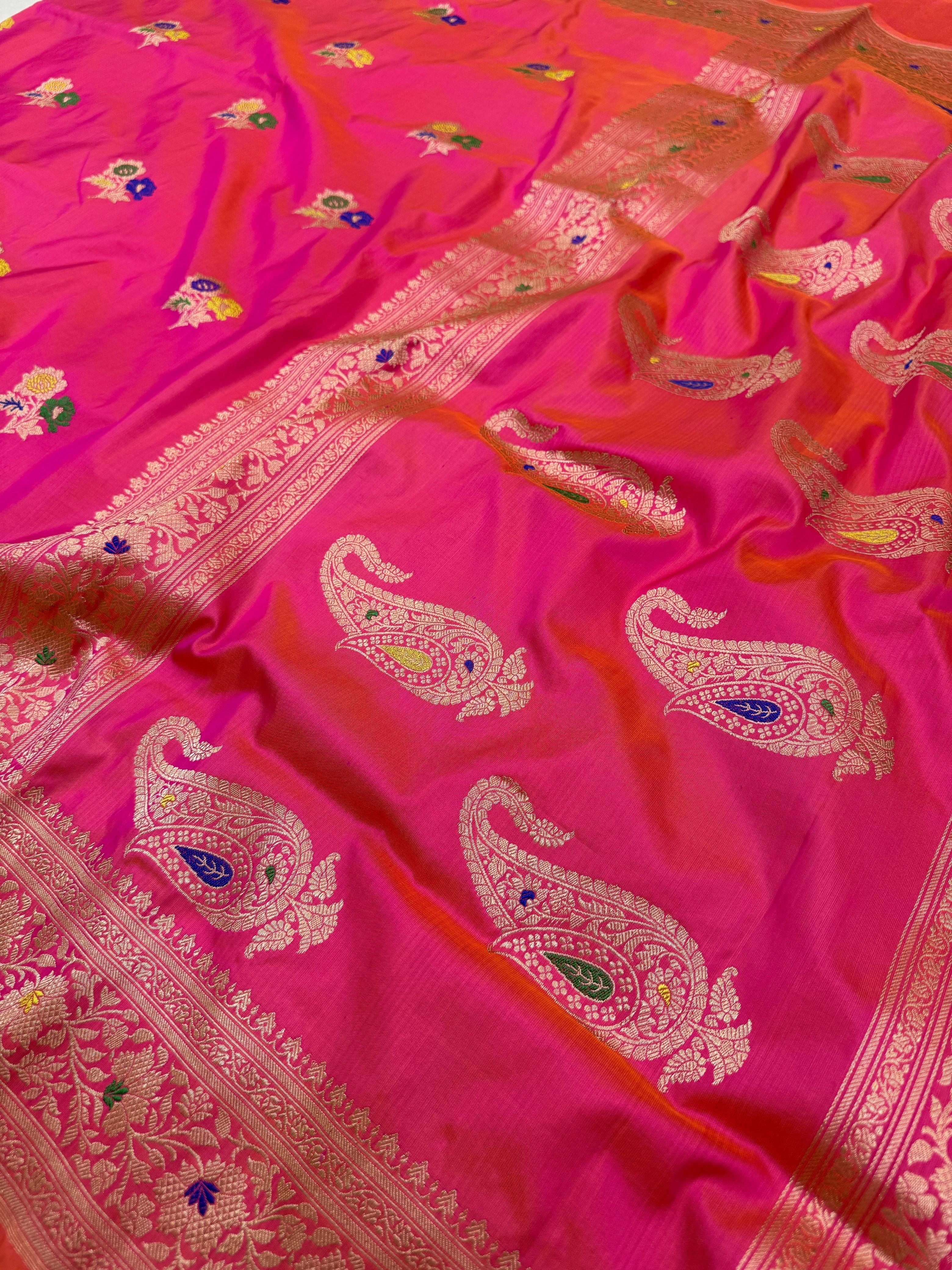 Katan Silk Mina Buta saree