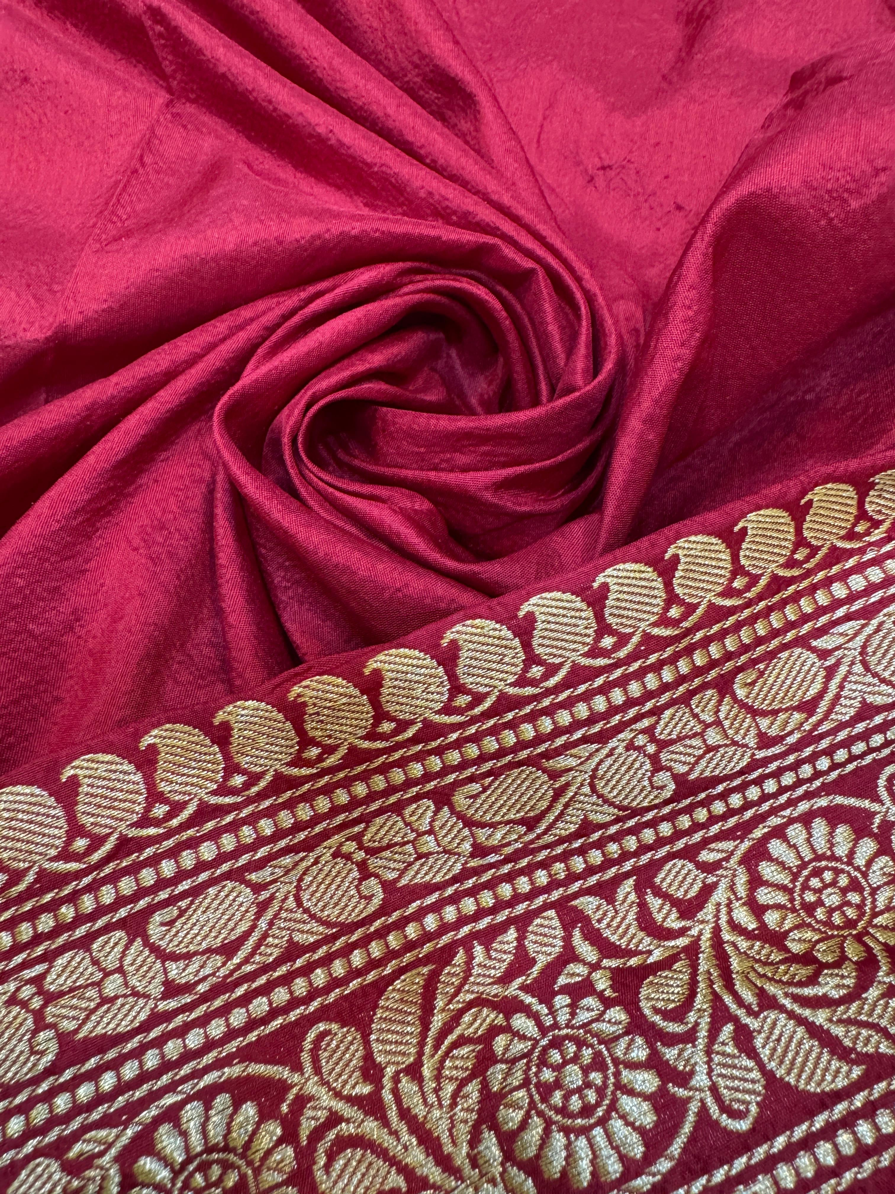 Desi Tasar Silk Contrast Saree