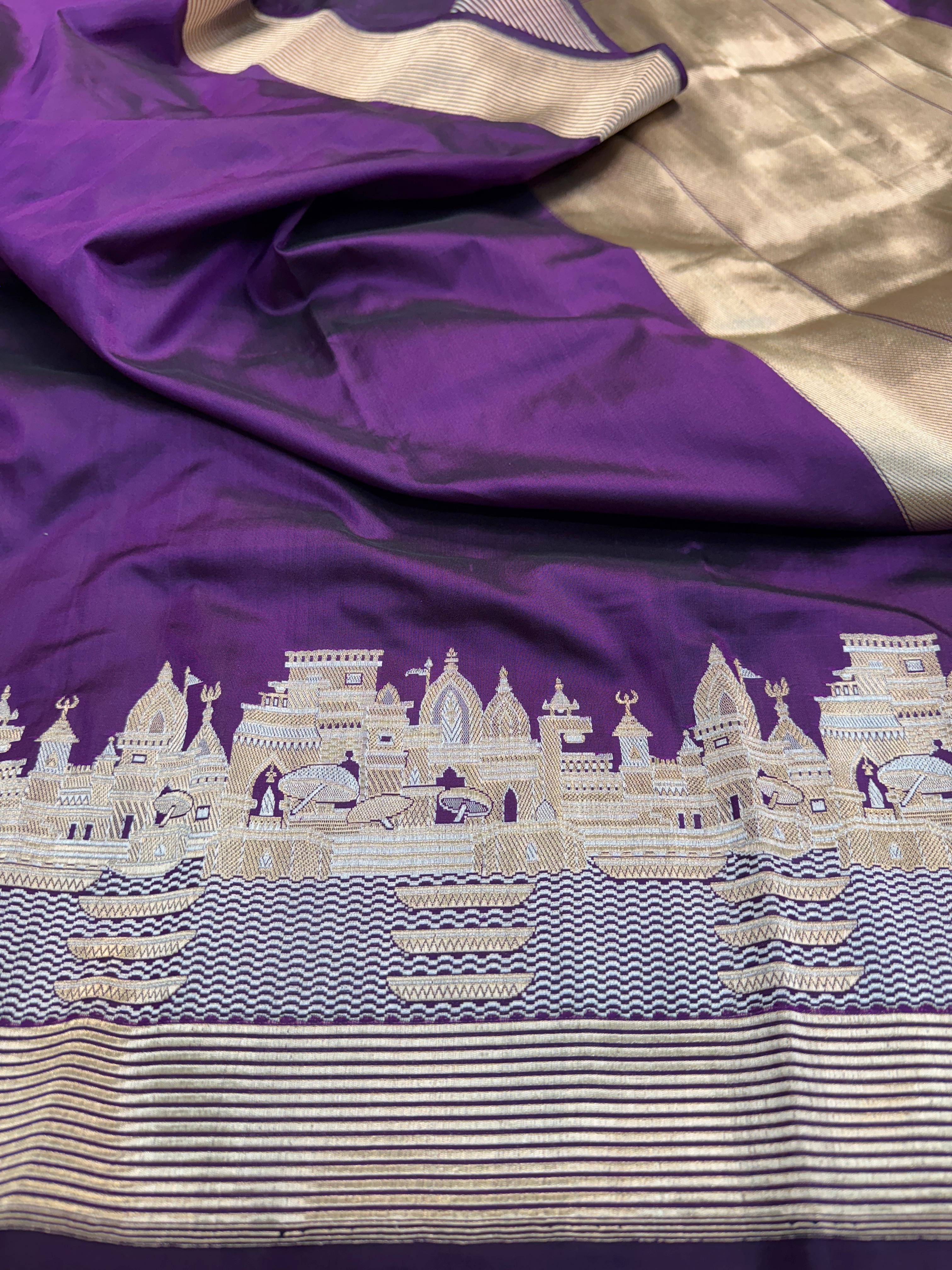 Pure Banarasi Katan Silk Ghat Saree
