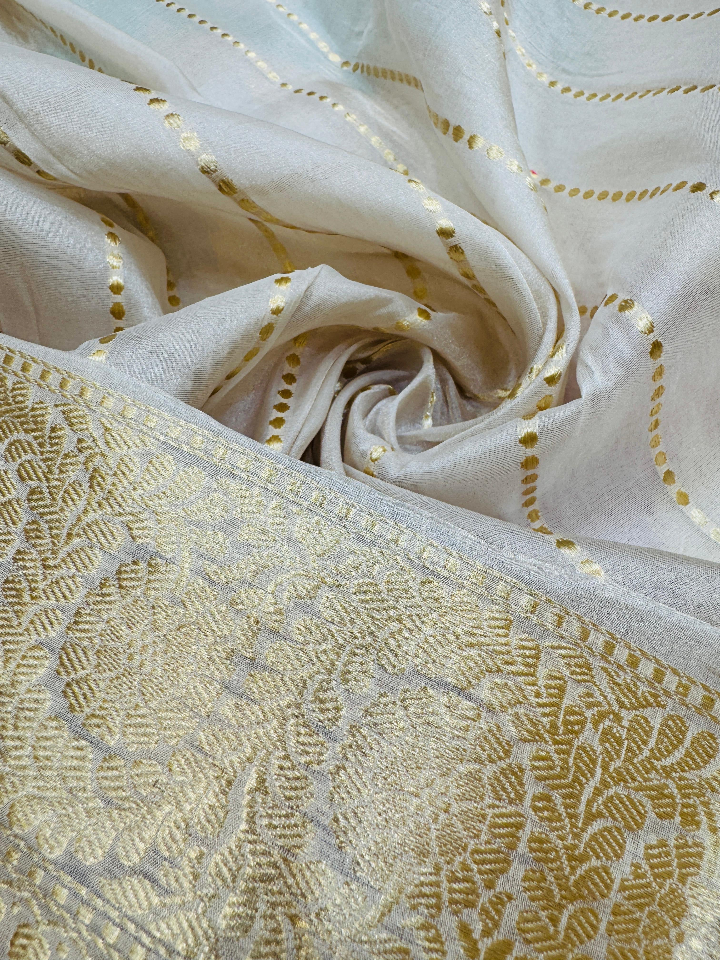 Katan Silk Zigzag Rangkaat Saree